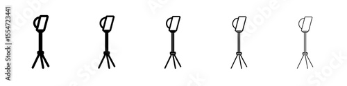 photography lighting icon flat simple outline logo