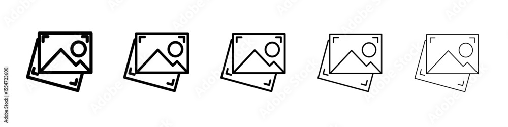 Picture icon flat simple outline logo Picture icon flat simple outline logo