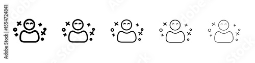 Pleasure icon flat simple outline logo
