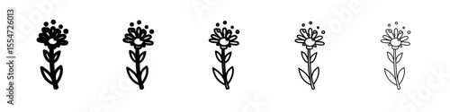 Pollen icon flat simple outline logo