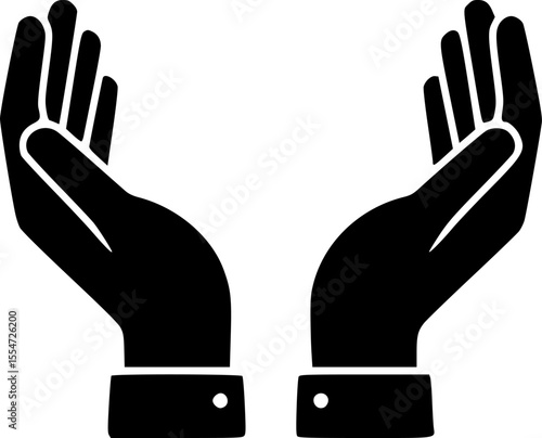 Two open hands reaching up, symbolizing offering, hope, or receiving something
