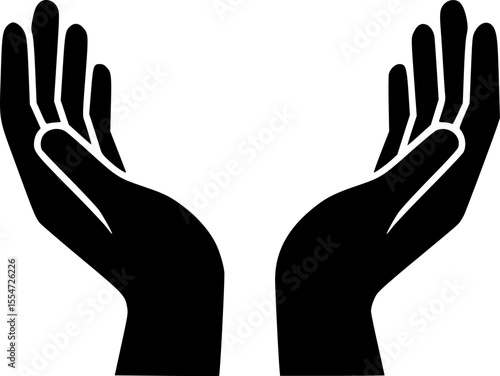 Two open hands reaching up, symbolizing offering, hope, or receiving something
