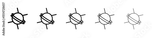 quasar icon flat simple outline logo
