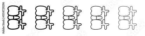 Radiculopathy radicular syndrome icon flat simple outline logo