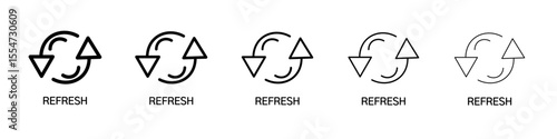 Refresh icon flat simple outline logo