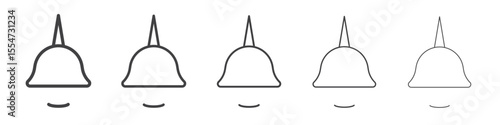 Roof lamp icon flat simple outline logo