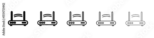 router icon flat simple outline logo
