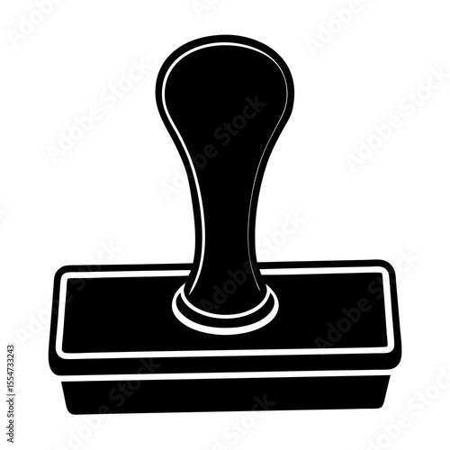 rubber stamp isolated on white background