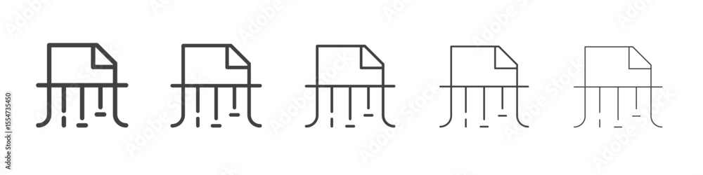 Shared file icon flat simple outline logo Shared file icon flat simple outline logo
