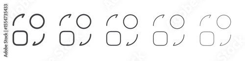 Shape exchange icon flat simple outline logo