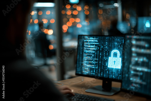 Security panel on a monitor