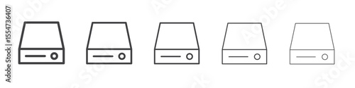 Solid state disk flat simple outline logo