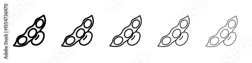 soybeans icon flat simple outline logo