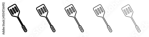 spatula icon flat simple outline logo