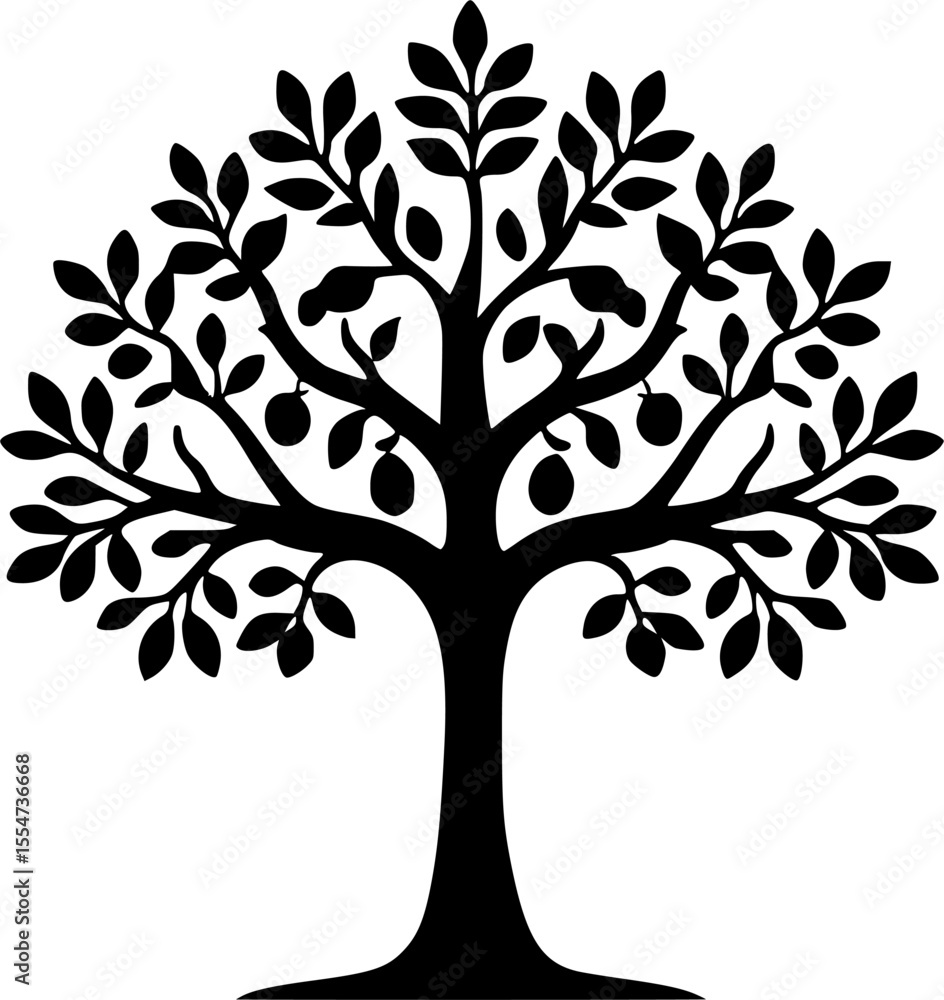 Obraz premium vector tree silhouette