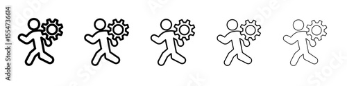 Sprint icon flat simple outline logo