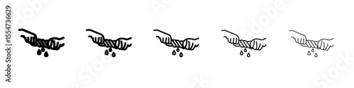 squeeze wet laundry icon flat simple outline logo