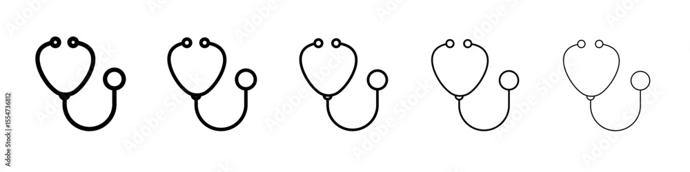 stethoscope icon flat simple outline logo stethoscope icon flat simple outline logo