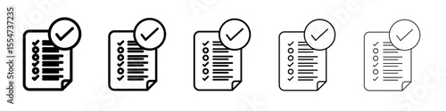 Survey icon flat simple outline logo