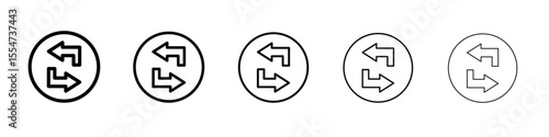 Swap icon flat simple outline logo