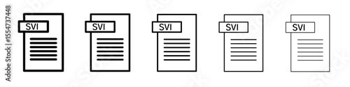 SVI File Document Icon flat simple outline logo