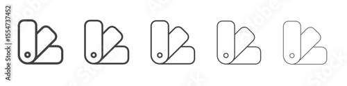 Swatches icon flat simple outline logo