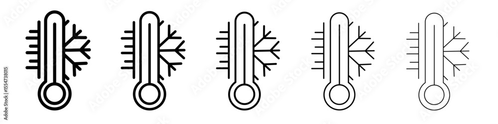 Thermometer icon flat simple outline logo Thermometer icon flat simple outline logo