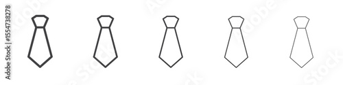 Tie icon flat simple outline logo