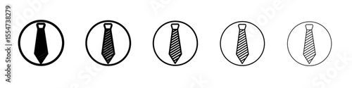 Tie icon flat simple outline logo