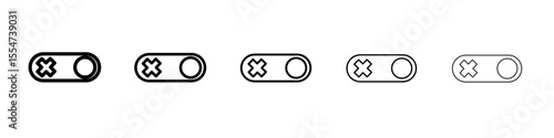 Toggle switch icon flat simple outline logo
