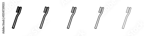tooth brush icon flat simple outline logo