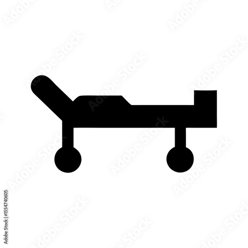 Stretcher black silhouette icon

