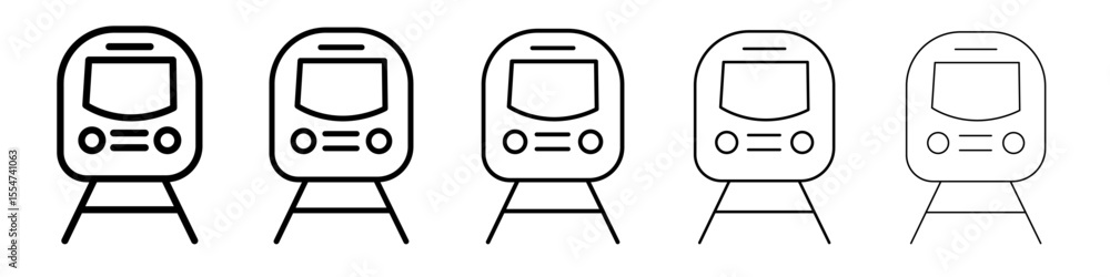 Train icon flat simple outline logo Train icon flat simple outline logo