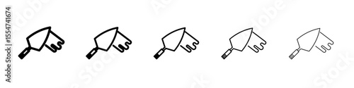 Trowel icon flat simple outline logo