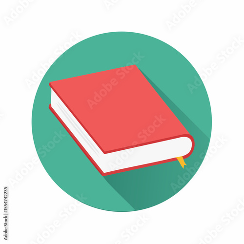 Red Hardcover Book Icon Education, Reading, Knowledge, Literature, Learning