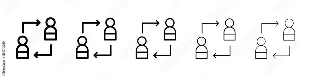 User switch icon flat simple outline logo User switch icon flat simple outline logo