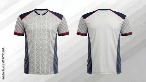 Sport Jersey Mockup Realistic Design Template for Sublimation Printing