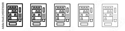 Vending machine icon flat simple outline logo
