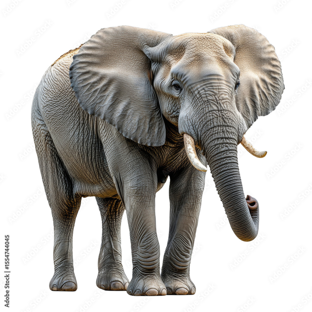 Fototapeta premium Stunning Image of a Majestic Elephant in the Wild, Capturing Its Grace and Strength in Nature's Habitat