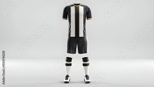 Soccer Jersey Mockup Realistic Design Template for Football Kit Presentation