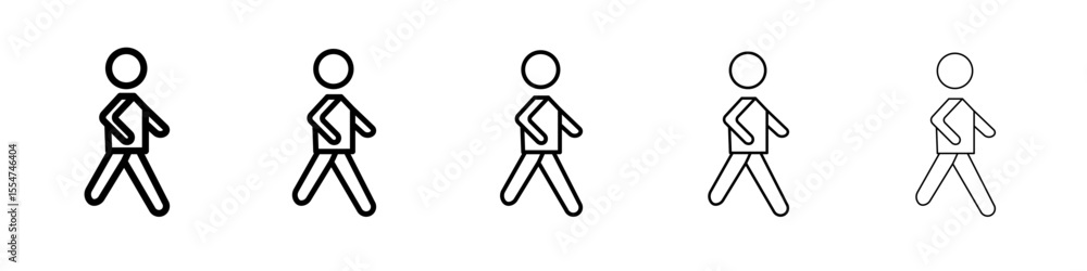 Fototapeta premium Walking icon flat simple outline logo