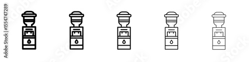 Water dispenser icon flat simple outline logo