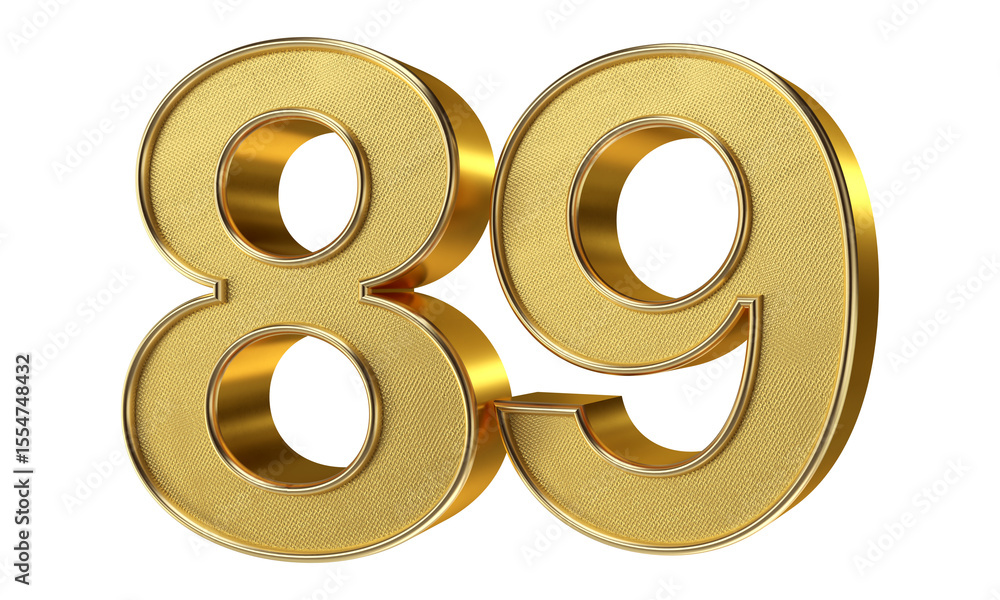 Bling Bling Gold Number 89 3D Text Effect Bling Bling Gold Number 89 3D Text Effect