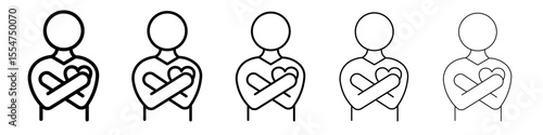 Your self care icon flat simple outline logo