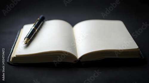 Wallpaper Mural Open notebook with pen (1) Torontodigital.ca