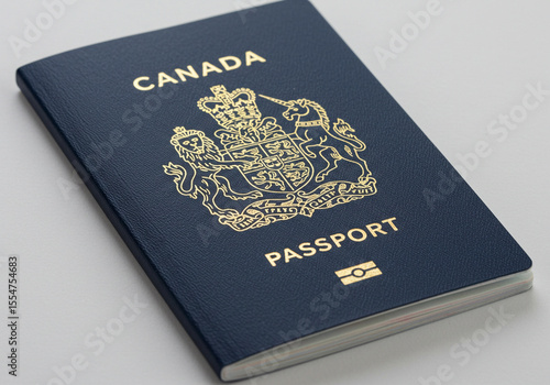 Canadian Passport on White Background