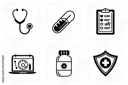 medical icons set