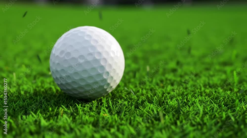 Golf ball on green grass Golf ball on green grass