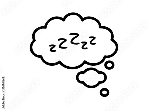 Sleeping Dream Thought Bubbles Icon 3D Cloud Design