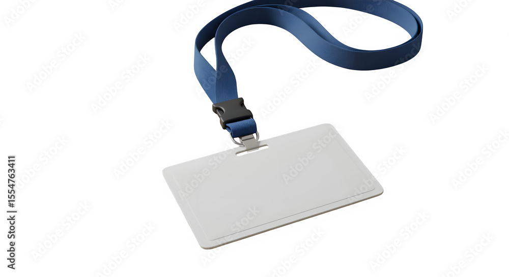 Fototapeta premium 3D Render of Student ID Card with Lanyard
